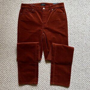 TALBOTS - Stretch Corduroy Straight Leg Pants - Copper -- NEW with Tag